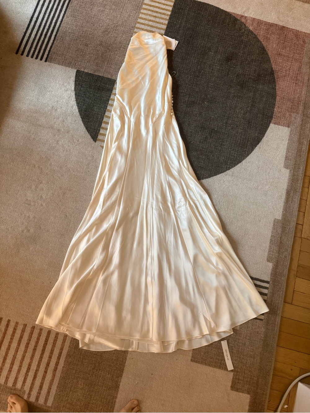 Reformation Ivory High-Neck Satin Bridal Gown - Picture 4 of 7